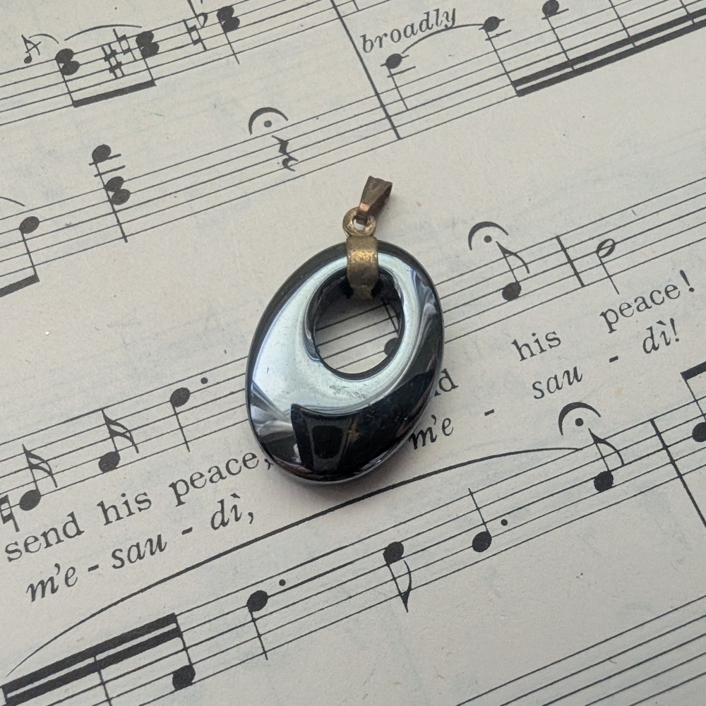 Black Oval Pendant